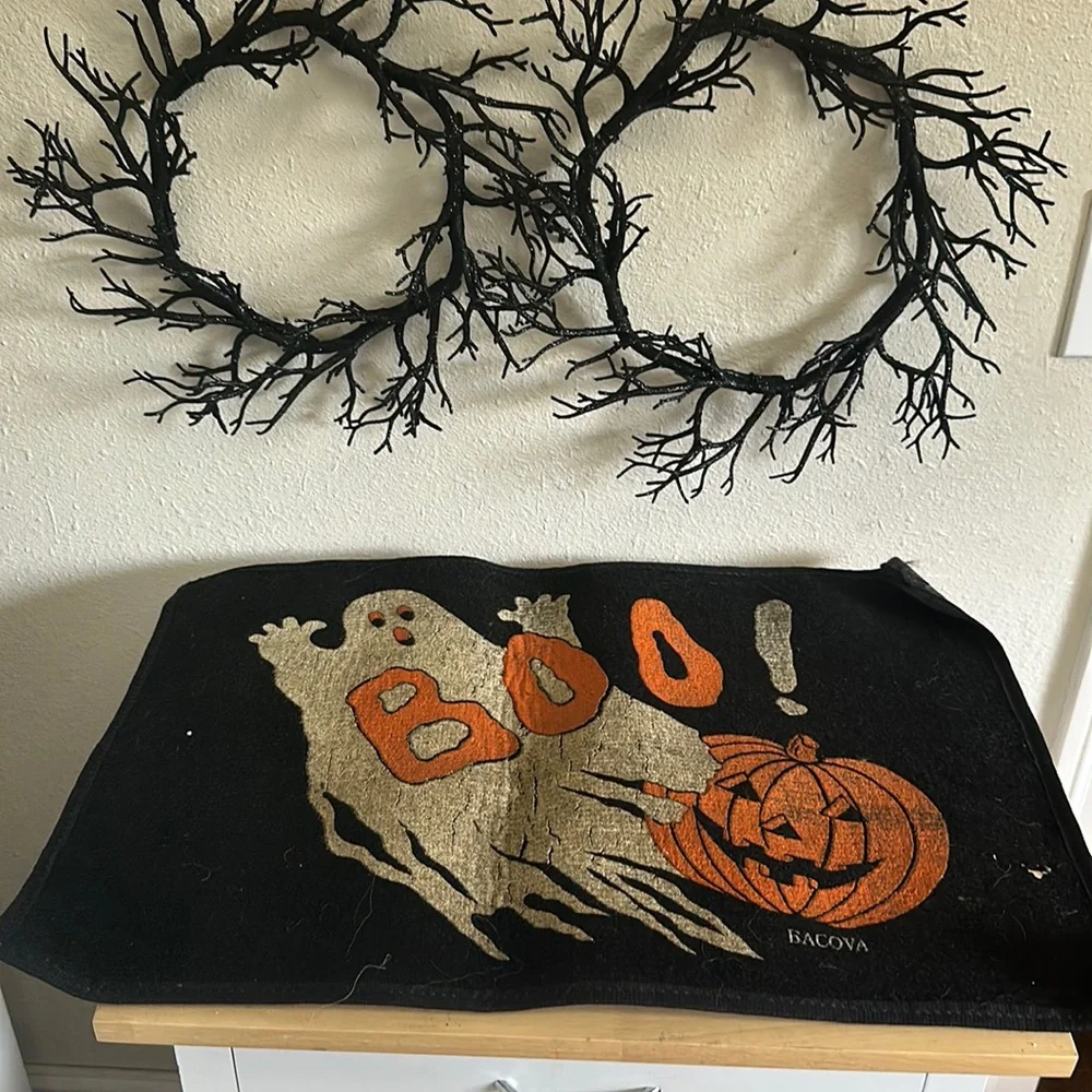 Vintage target bacova ghost pumpkin boo doormat